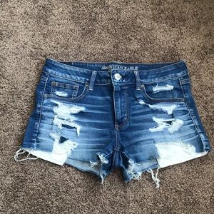 American Eagle distressed jean shorts